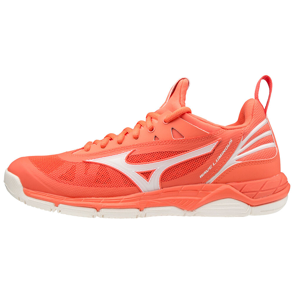 Womens Mizuno Wave Luminous Volleyball Shoes Coral/white Philippines (JUIBPO724)